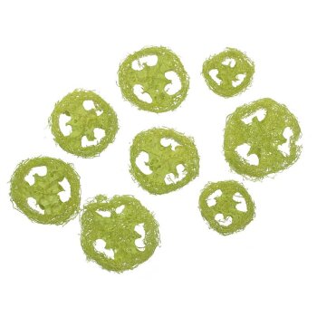 Luffascheiben giftgrün gefärbt 8 Stück