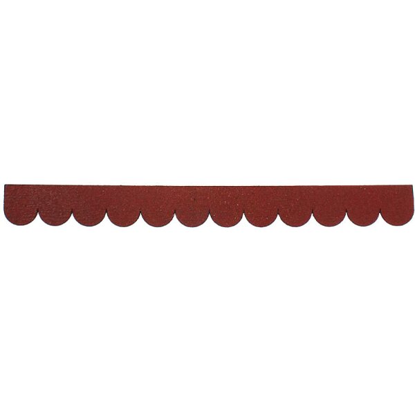 Mini Dachschindeln aus Bitumen Dachpappe rot 5 x 4,2 cm 12er Streifen