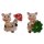 Mini-Glücksschweinchen mit Glücksklee und Fliegenpilz 3 cm 8 Stück kleine Silvesterfiguren