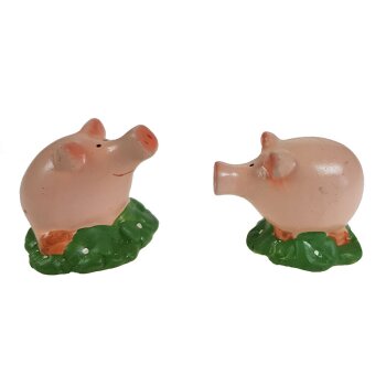 Glücksschweinchen aus Keramik 4-4,5 cm sortiert Stückpreis niedliche Deko-Schweinchen