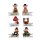 Glücksbringer-Figuren auf weisser Klammer 4x 3,5 cm 6er-Set Tischdeko Tischkarten-Halter