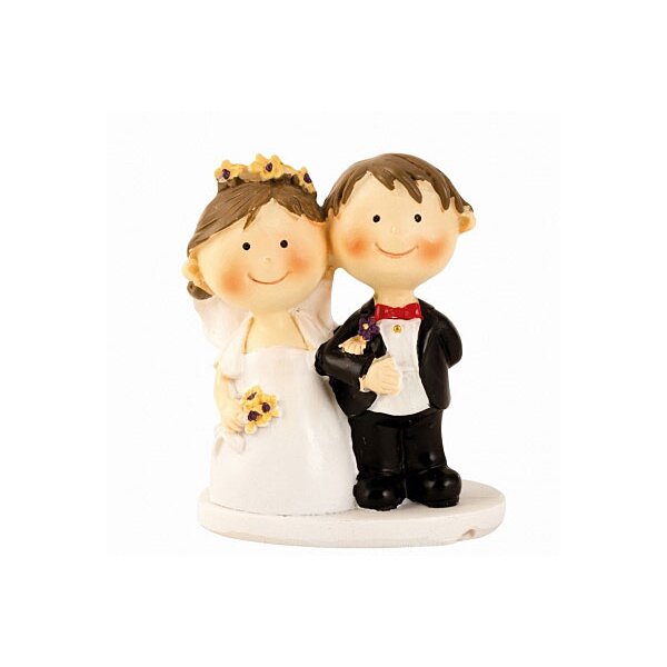Niedliches Hochzeitspaar kindlich 8 cm Deko-Brautpaar