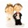 Niedliches Hochzeitspaar kindlich 8 cm Deko-Brautpaar