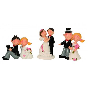 Lustige Hochzeitsfiguren 8 cm 3er-Set