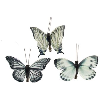Dekorative Schmetterlinge mit Doppelflügeln am Clip...