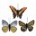 Dekorative Schmetterlinge mit Doppelflügeln am Clip 9-10 cm braun 3er-Set