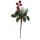Dekopick weihnachtlich mit Lärchenzapfen und roten Beeren 17 cm