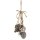 Weihnachts-Dekohänger Pinienzapfen mit Glöckchen 50 cm