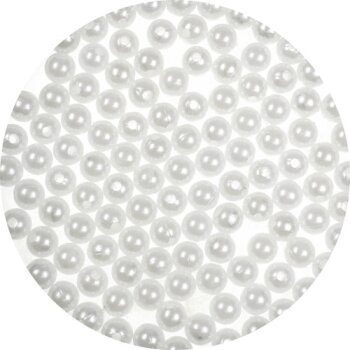 Perlen weiss 10 mm mit Loch 300g Sparpack