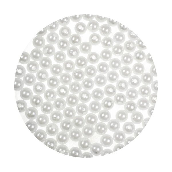 Perlen weiss 10 mm mit Loch 115 Stück