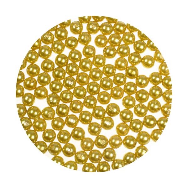 Perlen gold 10 mm mit Loch 115 Stück