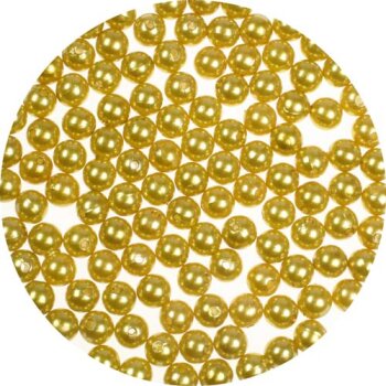 Perlen gold 10 mm mit Loch 115 Stück