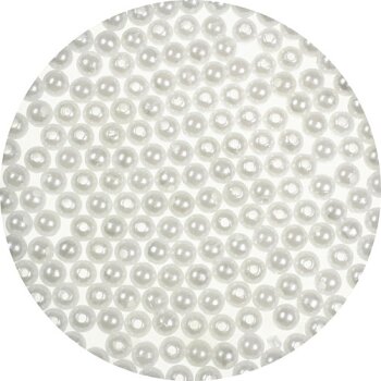 Perlen weiss 8 mm mit Loch 300g Sparpack