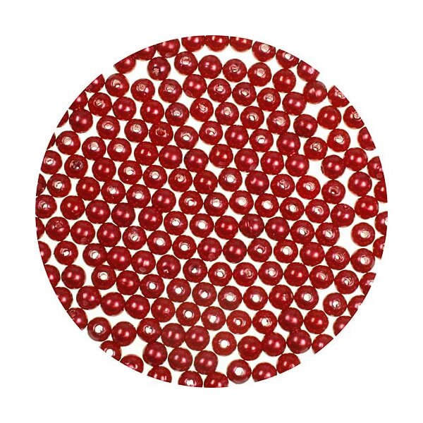 Perlen rot 8 mm mit Loch 250 Stück