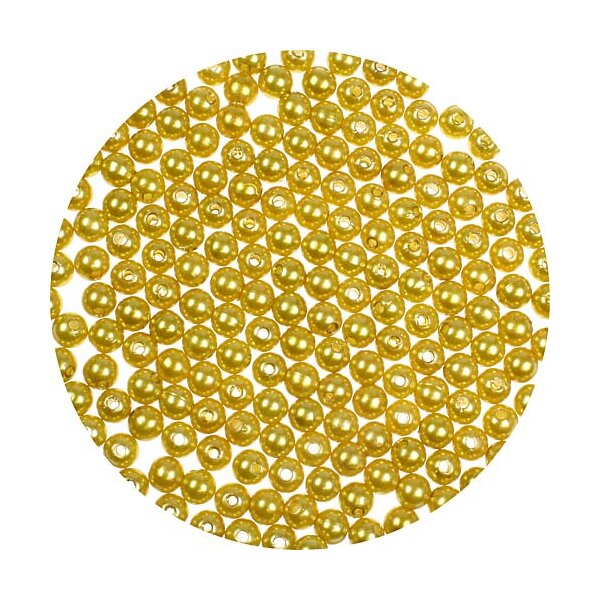 Perlen gold 8 mm mit Loch 250 Stück