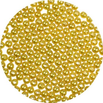 Perlen gold 8 mm mit Loch 250 Stück
