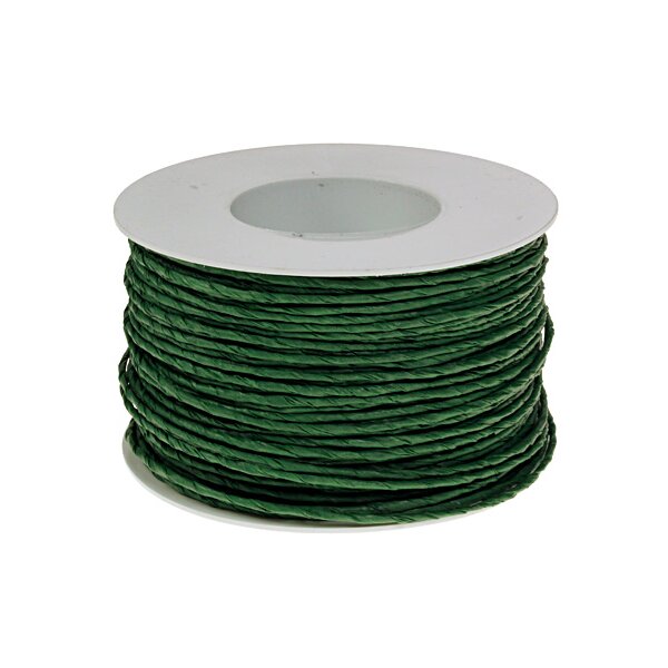 Papierdraht grün umwickelt grüne Papierkordel mit Draht 2 mm grüne Drahtschnur
