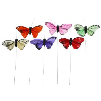 Deko-Schmetterlinge sortiert 10 cm 6er-Set