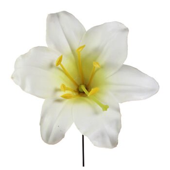 Lilien-Blüte aus Kunststoff 12 cm am Draht...