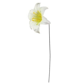 Lilien-Blüte aus Kunststoff 12 cm am Draht wetterfest Grabschmuck Grabblumen