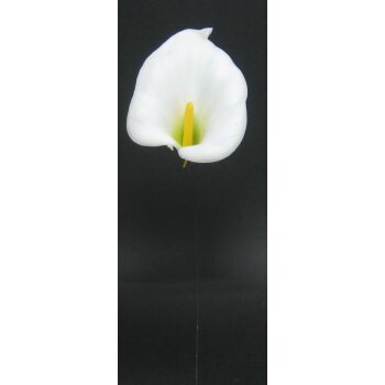 Calla-Blüte aus Kunststoff 12,5 cm am Draht...
