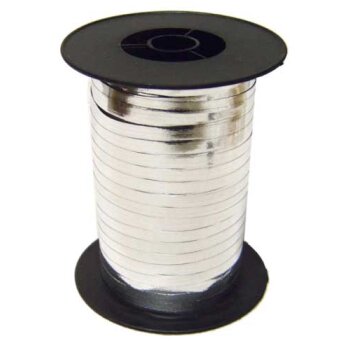 Ringelband Kräuselband Polyband 5 mm glanz-silber