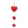 Herzkette rote Herzen 50 cm hängende Herzen