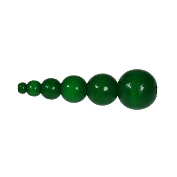 Holzkugeln grün 8 mm 80 Stück mit Bohrung