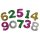 Glitter-Zahlen aus Moosgummi selbstklebend 50 Stück  Moosgummi-Zahlen