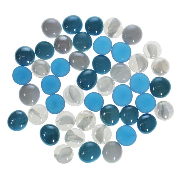 Glasnuggets 200 g 20 mm blau-weiss-hellblau