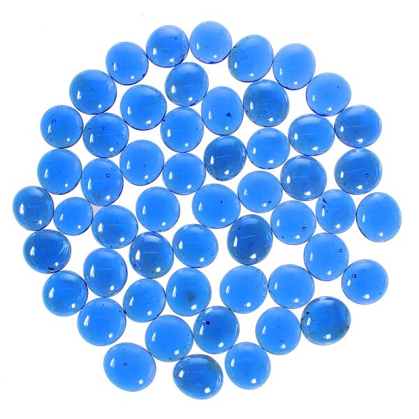 Glasnuggets 200 g 20 mm blau