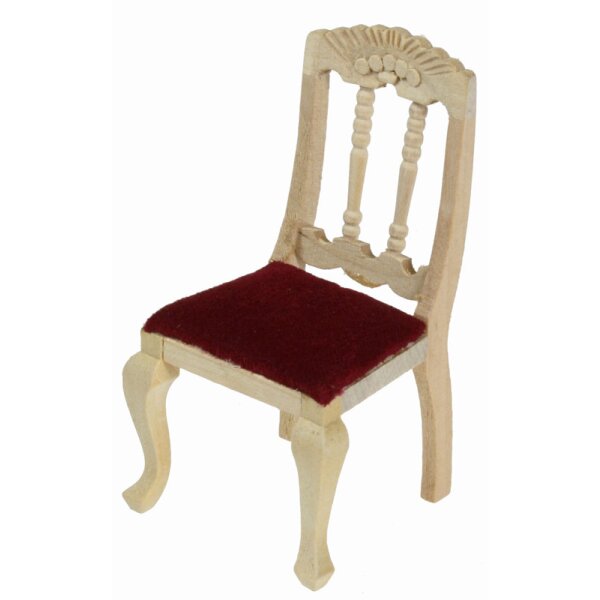 Miniatur-Stuhl natur 8 cm gepolstert