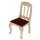 Miniatur-Stuhl natur 8 cm gepolstert