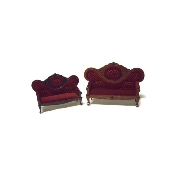 Miniatur-Sofa 13 cm mahagoni
