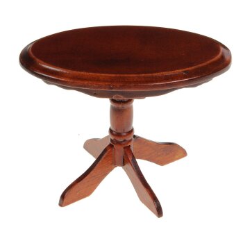 Miniatur-Tisch mahagoni oval 6 cm M 1:12