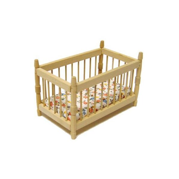 Deko-Kinderbett natur 11 cm Puppenbett Mini-Bett