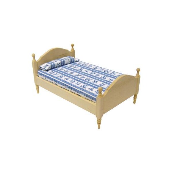 Ehebett natur 16 cm Puppenbett Mini-Bett