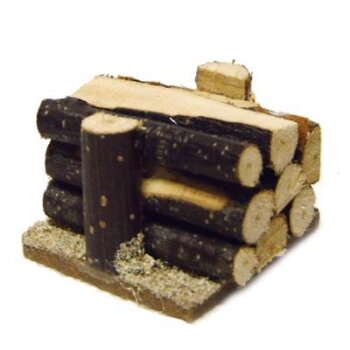 Mini-Holzstapel 3,5 x 3,5 x 3 cm