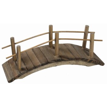 Mini-Holzbrücke mit Geländer 15 cm