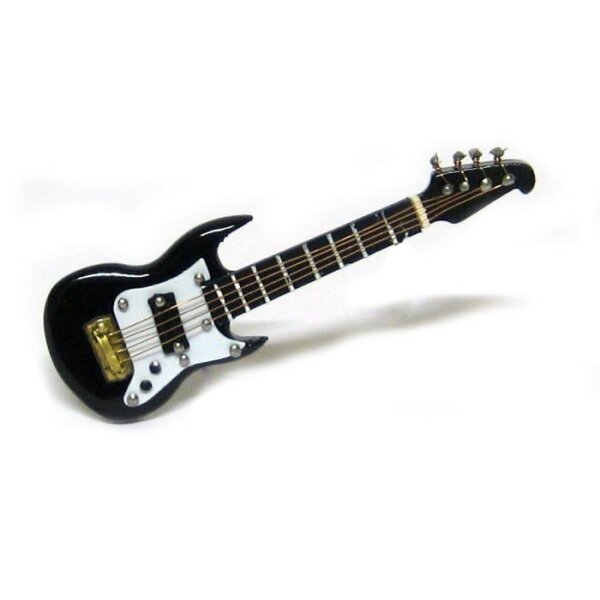 E-Gitarre mini schwarz 8 cm Mini-Gitarre Gitarre im Miniaturformat