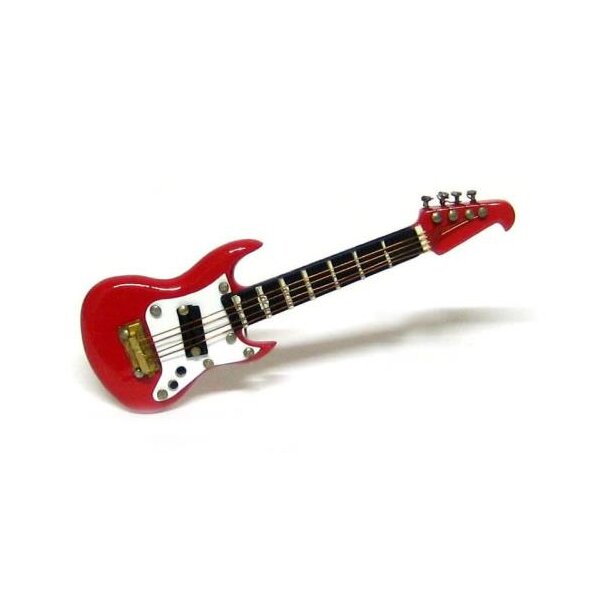 E-Gitarre mini rot 8 cm Mini-Gitarre Gitarre im Miniaturformat