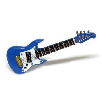 E-Gitarre mini blau 8 cm Mini-Gitarre Miniaturgitarre
