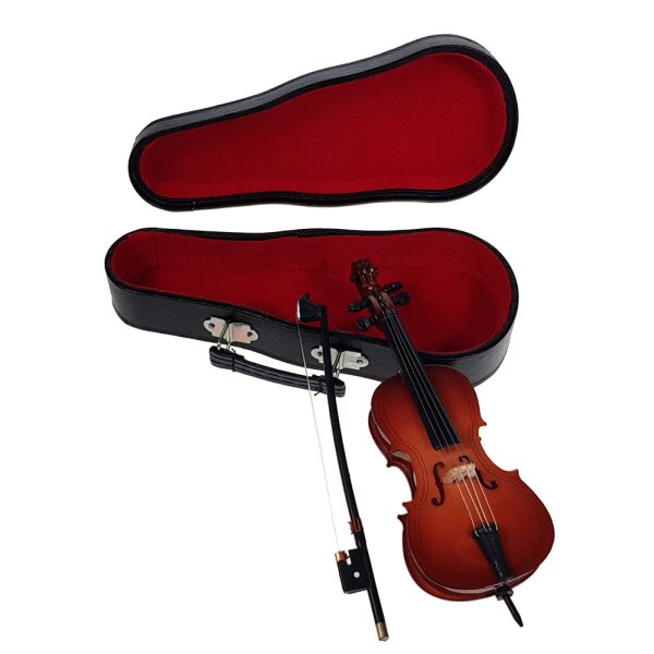 Miniatur-Cello 15 cm Premium Mini-Cello im Geschenkkoffer