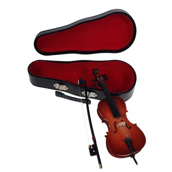 Miniatur-Cello 15 cm Premium Mini-Cello im Geschenkkoffer