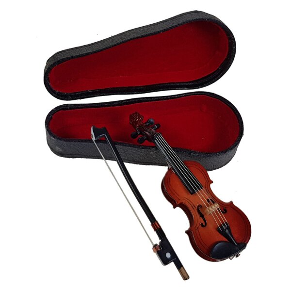 Miniatur-Violine 9 cm Premium im Geschenkkoffer