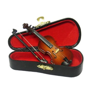 Miniatur-Violine 5,7 cm Premium im Geigenkasten