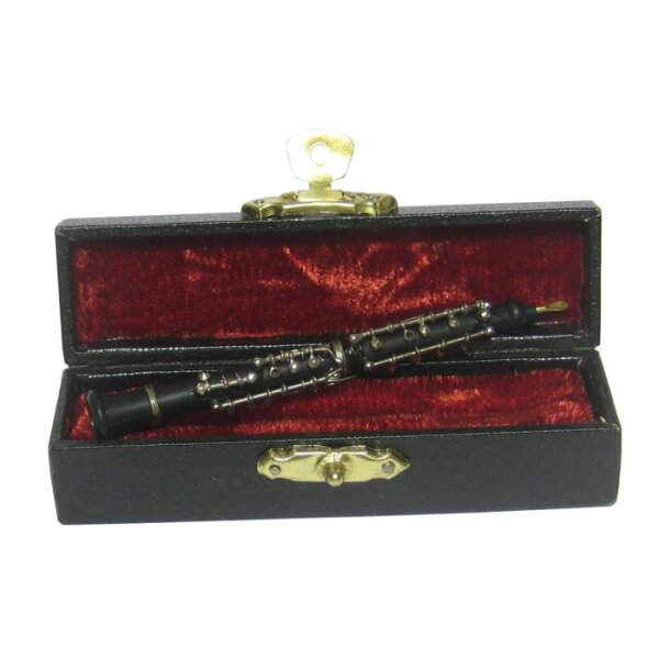 Oboe mini 9 cm Miniatur-Oboe im Geschenkkoffer