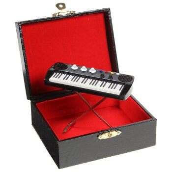 Miniatur-Keyboard 9 cm E-Piano im Koffer