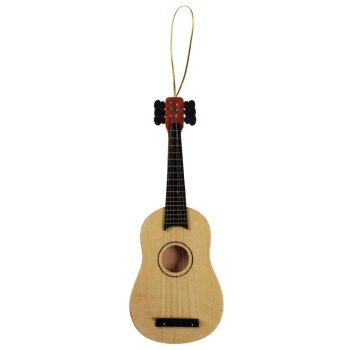Gitarre aus Holz 20 cm mit Aufhänger