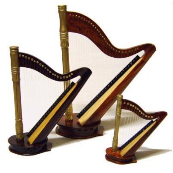 Harfe aus Holz 20 cm